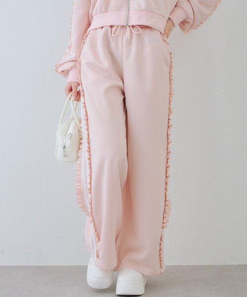 continuer de NICE CLAUP(コンティニューデナイスクラップ)の「【セットアッ対応】トラックレースパンツ(その他パンツ・レディース・トップグレー/アイボリー/ブラック/ピンク・FREE)」の16枚目の写真