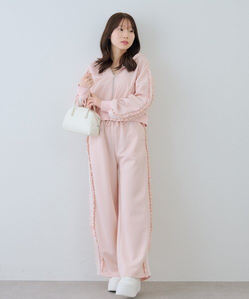 continuer de NICE CLAUP(コンティニューデナイスクラップ)の「【セットアッ対応】トラックレースパンツ(その他パンツ・レディース・トップグレー/アイボリー/ブラック/ピンク・FREE)」の17枚目の写真