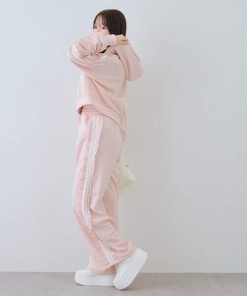 continuer de NICE CLAUP(コンティニューデナイスクラップ)の「【セットアッ対応】トラックレースパンツ(その他パンツ・レディース・トップグレー/アイボリー/ブラック/ピンク・FREE)」の20枚目の写真