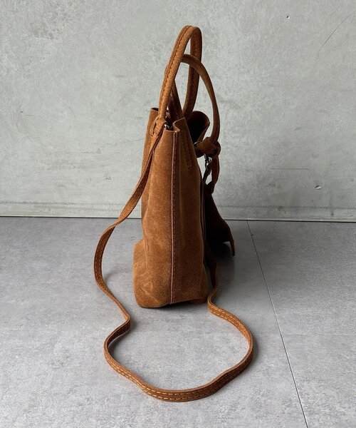 DouDou（ドゥドゥ）の「【WEB限定】スエードミニトートバッグ（ショルダーバッグ・レディース・キャメル/モカ・FREE）」の10枚目の写真