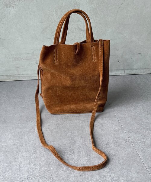 DouDou（ドゥドゥ）の「【WEB限定】スエードミニトートバッグ（ショルダーバッグ・レディース・キャメル/モカ・FREE）」の11枚目の写真