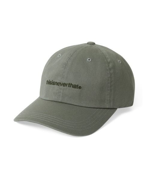 thisisneverthat(ディスイズネバーザット)の「T-Logo Cap(キャップ・メンズ・チャコール/アイボリー/ホワイト×ブルー/ライトオリーブ/ブラウン・FREE)」の5枚目の写真