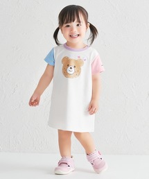 HOT BISCUITS（ホットビスケッツ）の「カラフルビーンズ フェイスプリント 半袖ワンピース（ワンピース）」