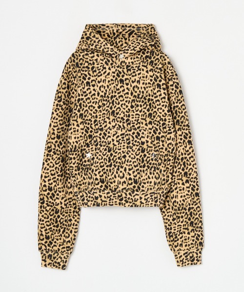 BEEDEN（ビーデン）の「POINT SNAP FASTENER PULLOVER（パーカー・レディース・レッド/レオパード・FREE）」の10枚目の写真