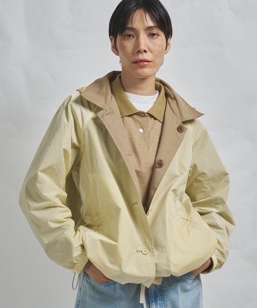 Whim Gazette（ウィムガゼット）の「【GEMINI】フードリバーシブルコート（ブルゾン・レディース・カーキ/ベージュ・FREE）」の2枚目の写真