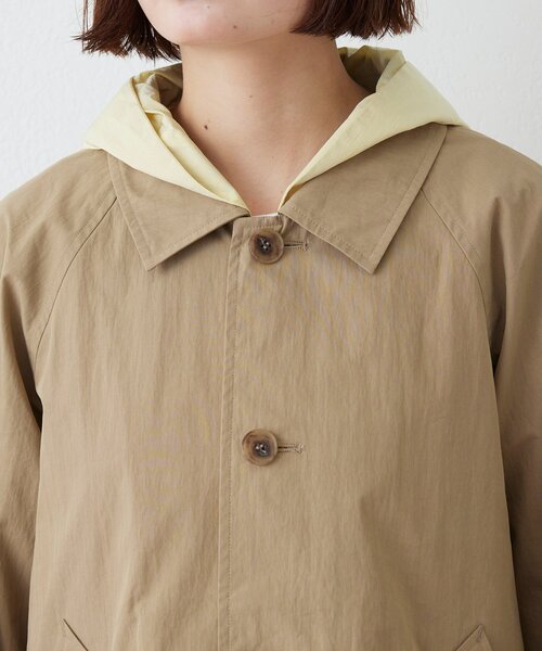 Whim Gazette（ウィムガゼット）の「【GEMINI】フードリバーシブルコート（ブルゾン・レディース・カーキ/ベージュ・FREE）」の19枚目の写真
