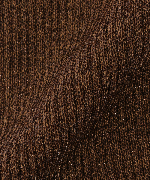 Piedi Nudi（ピエディヌーディ）の「piedinudi/ ピエディヌーディー LAME RIB HIGH（ソックス/靴下・レディース・ブラウン/ネイビー・FREE）」の8枚目の写真