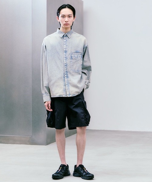 HEREIAM(ヘレイアム)の「【HEREIAM MEN】撥水/ナイロンカーゴショーツ(カーゴパンツ・メンズ・ブラック/カーキ・MEDIUM/LARGE)」の3枚目の写真