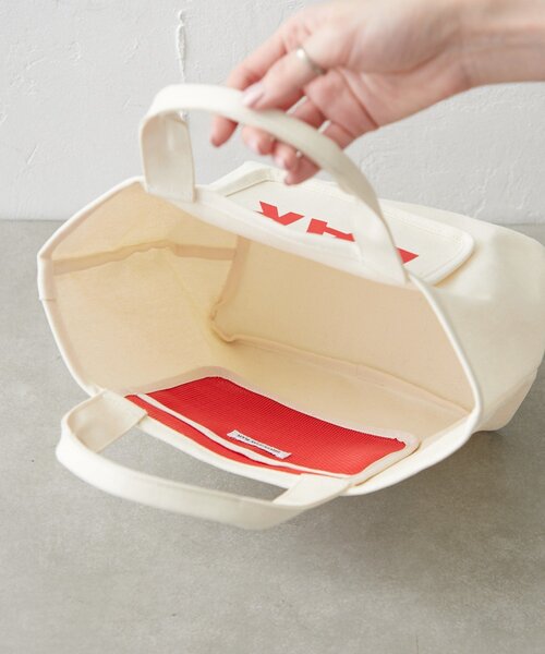 BIRTHDAY BAR（バースデイバー）の「メッシュポケット付きキャンバスロゴプリントミニトートバッグ（トートバッグ・レディース・ブラック/アイボリー/グリーン/ブルー・0）」の11枚目の写真