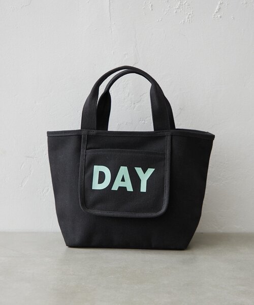 BIRTHDAY BAR（バースデイバー）の「メッシュポケット付きキャンバスロゴプリントミニトートバッグ（トートバッグ・レディース・ブラック/アイボリー/グリーン/ブルー・0）」の18枚目の写真