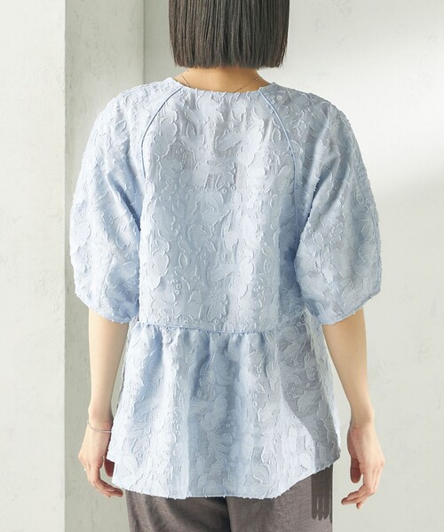 SHIPS（シップス）の「〈手洗い可能〉ジャカード ペプラム ブラウス（シャツ/ブラウス・レディース・ホワイト/ライトブルー/ブラック・ONE SIZE）」の21枚目の写真