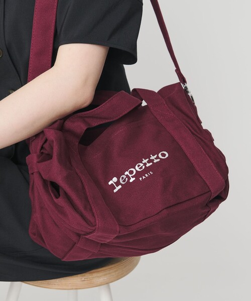 Repetto(レペット)の「【WEB限定】<repetto>コットン ダッフル バッグ M(ボストンバッグ・レディース・ワイン・FREE)」の16枚目の写真