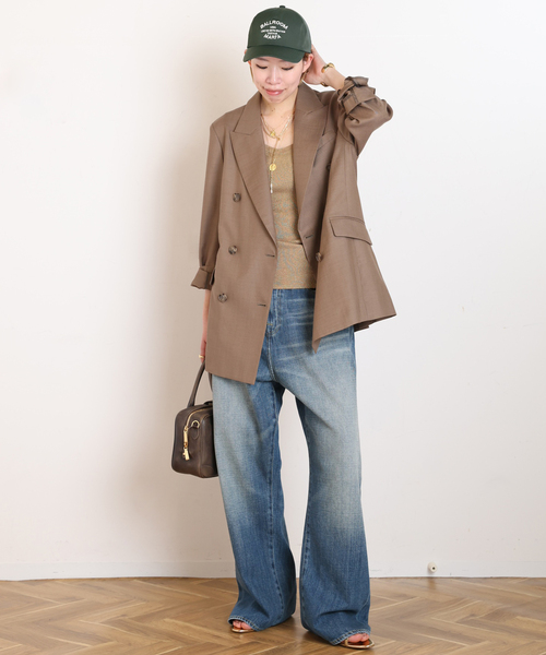 AP STUDIO（エーピーストゥディオ）の「サバービアジャケット（テーラードジャケット・レディース・キャメル/ブラック・36/38）」の20枚目の写真