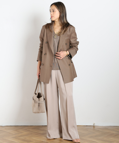 AP STUDIO（エーピーストゥディオ）の「サバービアジャケット（テーラードジャケット・レディース・キャメル/ブラック・36/38）」の14枚目の写真