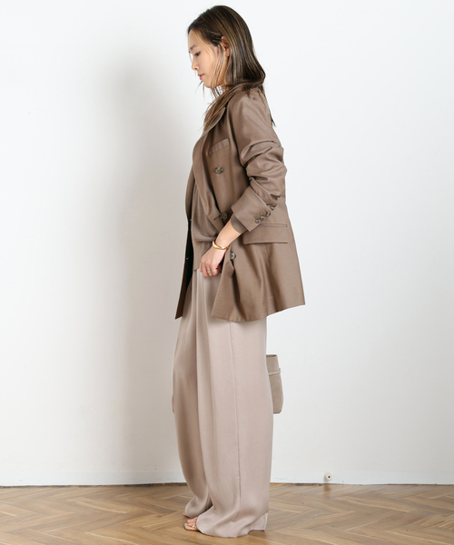 AP STUDIO（エーピーストゥディオ）の「サバービアジャケット（テーラードジャケット・レディース・キャメル/ブラック・36/38）」の15枚目の写真