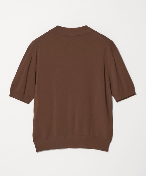 green label relaxing(グリーンレーベルリラクシング)の「【WEB限定】<at ease>エリツキ スキッパー ニット 接触冷感 UVカット 遮熱(ニット/セーター・レディース・ブラック/ホワイト/ダークブラウン/イエロー・FREE)」の20枚目の写真