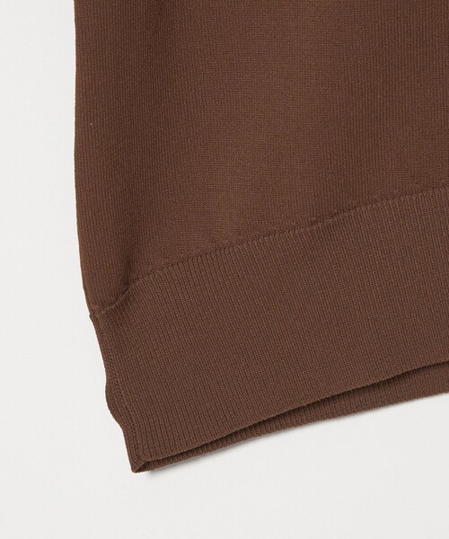 green label relaxing(グリーンレーベルリラクシング)の「【WEB限定】<at ease>エリツキ スキッパー ニット 接触冷感 UVカット 遮熱(ニット/セーター・レディース・ブラック/ホワイト/ダークブラウン/イエロー・FREE)」の17枚目の写真