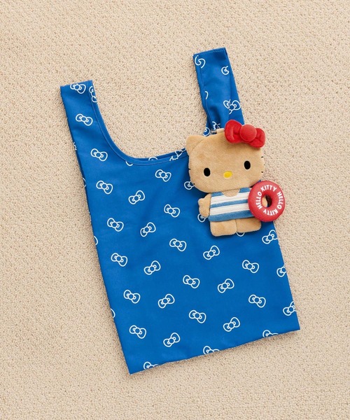 Me%（ミィパーセント）の「【HELLO KITTY】ポーチ付きエコバッグ　631397（エコバッグ/サブバッグ・レディース・シルバー/レッド/ブルー/ブラック・FREE）」の2枚目の写真