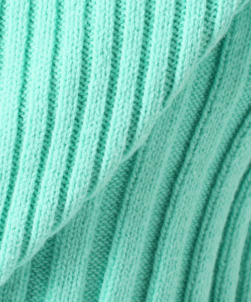 Oriens JOURNAL STANDARD（オリエンス ジャーナルスタンダード）の「フロントジップリブニットトップス（ニット/セーター・レディース・スカイブルー/パープル/グリーン・FREE）」の19枚目の写真