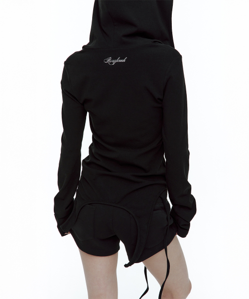 ROUGHNECK(ラフネック)の「ガーター フードパーカー ヘンリートップ ブラック(Tシャツ/カットソー・レディース・その他・SMALL/MEDIUM)」の9枚目の写真
