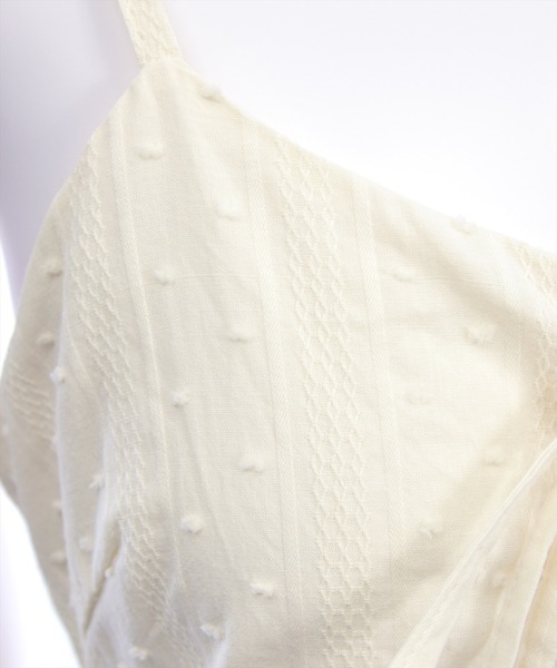 clear（クリア）の「【バレエコア/レイヤード】ドット柄レースアップキャミワンピース[ビスチェ/チュニック/ガーリー]（ワンピース・レディース・ライトピンク/ライトベージュ/ブラック/オフホワイト・F）」の6枚目の写真