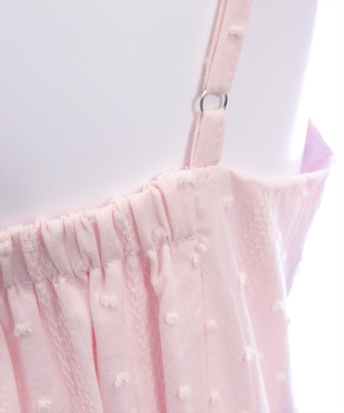 clear（クリア）の「【バレエコア/レイヤード】ドット柄レースアップキャミワンピース[ビスチェ/チュニック/ガーリー]（ワンピース・レディース・ライトピンク/ライトベージュ/ブラック/オフホワイト・F）」の12枚目の写真