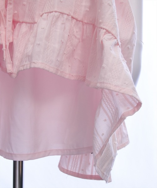 clear（クリア）の「【バレエコア/レイヤード】ドット柄レースアップキャミワンピース[ビスチェ/チュニック/ガーリー]（ワンピース・レディース・ライトピンク/ライトベージュ/ブラック/オフホワイト・F）」の16枚目の写真