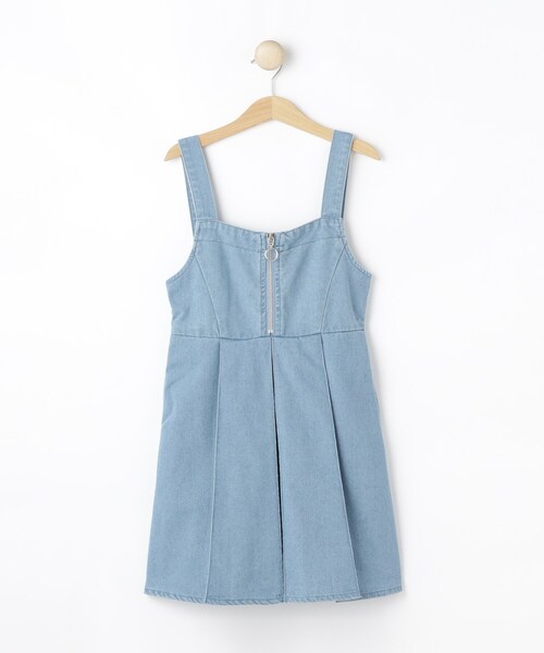 SHOO・LA・RUE（シューラルー）の「【100-150cm】デニムジップジャンスカ（ワンピース・キッズ・グレー系4/ブルー系5・15 /14/13/12/11/10）」の2枚目の写真