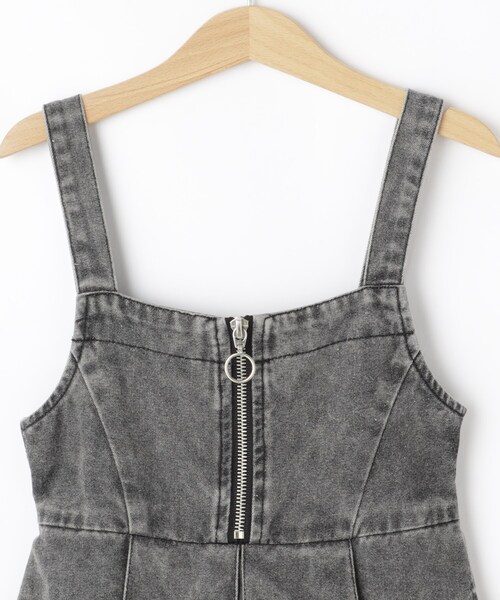SHOO・LA・RUE（シューラルー）の「【100-150cm】デニムジップジャンスカ（ワンピース・キッズ・グレー系4/ブルー系5・15 /14/13/12/11/10）」の5枚目の写真
