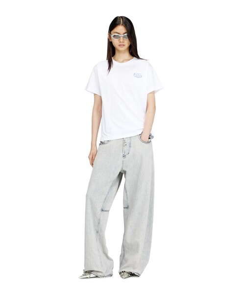 DIESEL(ディーゼル)の「ウィメンズ Tシャツ T-NORMY-S7(Tシャツ/カットソー・レディース・ホワイト・MEDIUM/X-SMALL/SMALL/LARGE/X-LARGE)」の2枚目の写真