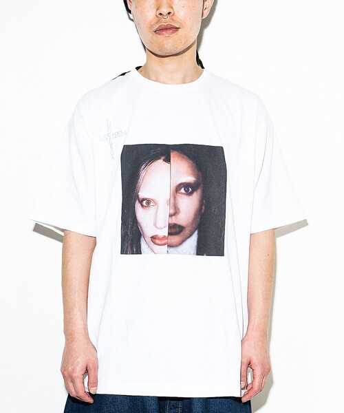 International Gallery BEAMS（インターナショナルギャラリービームス）の「【別注】U/MUSIC × IG / LADY GAGA グラフィック Tシャツ（Tシャツ/カットソー・メンズ・ホワイト・SMALL/MEDIUM/LARGE/X-LARGE）」の2枚目の写真