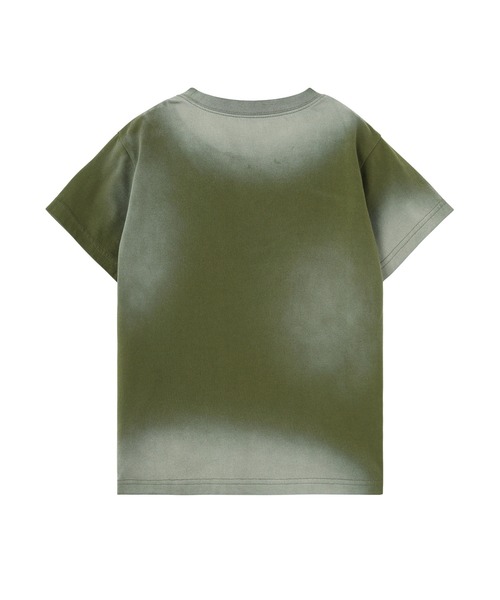 X-girl（エックスガール）の「FADED SCRIPT LOGO S/S BABY TEE（Tシャツ/カットソー・レディース・ブラック/オリーブ/ベージュ・S/M）」の8枚目の写真