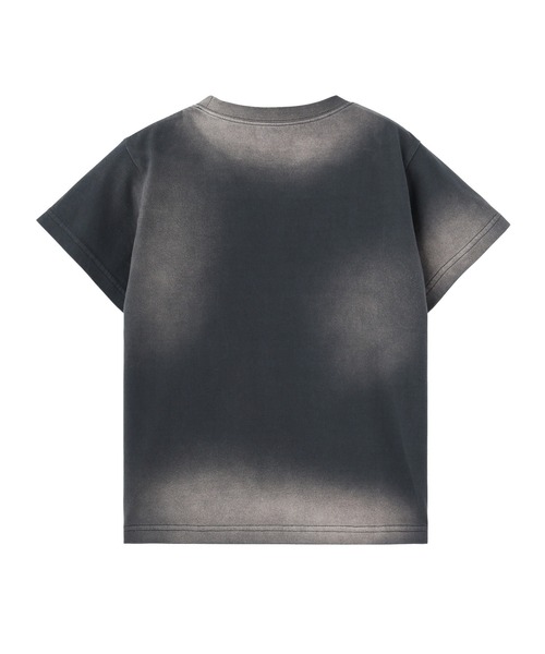 X-girl（エックスガール）の「FADED SCRIPT LOGO S/S BABY TEE（Tシャツ/カットソー・レディース・ブラック/オリーブ/ベージュ・S/M）」の9枚目の写真
