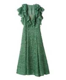 SNIDEL | ファブリックフリルドレス(ドレス)