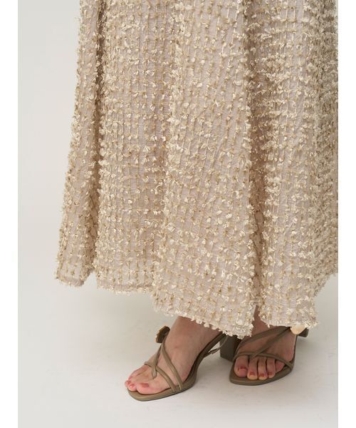 SNIDEL(スナイデル)の「ファブリックフリルドレス(ドレス・レディース・グリーン/グレイッシュベージュ/アイボリー・1/0)」の12枚目の写真