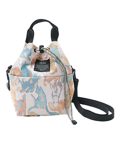KiU（キウ）の「KiU/キウ 600D POCKETFUL MINI BAG/600D ポケッタフルミニバッグ【K438】（ショルダーバッグ・メンズ・レオパード/ブラック/その他15/ナチュラル/カモフラージュ・ONE SIZE）」の8枚目の写真
