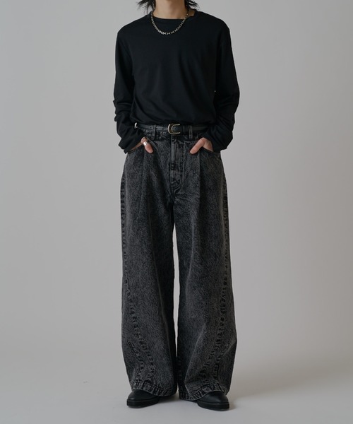 Lui's(ルイス)の「エフォートレス バギージーンズ / 13.5oz(デニムパンツ・メンズ・ブラック/ブルー・30/32/34)」の8枚目の写真