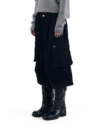 セール】Knee Pin-Tuck Bermuda Cargo Pants (Brown)（その他パンツ