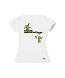 gree セミクロップ 半袖Tシャツ [ホワイト]