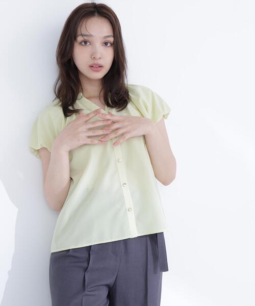 NATURAL BEAUTY BASIC(ナチュラルビューティーベーシック)の「バルーンスリーブブラウス(シャツ/ブラウス・レディース・イエロー/ネイビー/オフホワイト・FREE)」の3枚目の写真