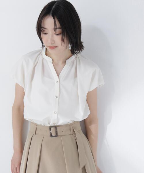 NATURAL BEAUTY BASIC(ナチュラルビューティーベーシック)の「バルーンスリーブブラウス(シャツ/ブラウス・レディース・イエロー/ネイビー/オフホワイト・FREE)」の5枚目の写真