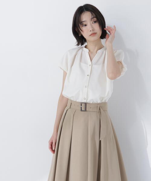 NATURAL BEAUTY BASIC(ナチュラルビューティーベーシック)の「バルーンスリーブブラウス(シャツ/ブラウス・レディース・イエロー/ネイビー/オフホワイト・FREE)」の11枚目の写真