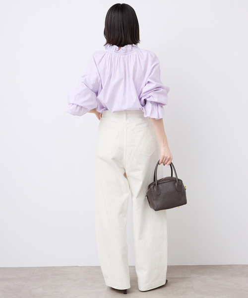 SLOBE IENA（スローブイエナ）の「《WEB限定/追加》LE DENIM カーブバギーデニムパンツ（デニムパンツ・レディース・ホワイト・38/36）」の3枚目の写真