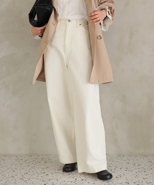 SLOBE IENA（スローブイエナ）の「《WEB限定/追加》LE DENIM カーブバギーデニムパンツ（デニムパンツ・レディース・ホワイト・38/36）」の9枚目の写真