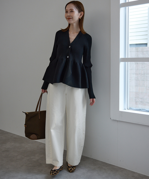 SLOBE IENA（スローブイエナ）の「《WEB限定/追加》LE DENIM カーブバギーデニムパンツ（デニムパンツ・レディース・ホワイト・38/36）」の12枚目の写真