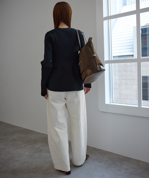 SLOBE IENA（スローブイエナ）の「《WEB限定/追加》LE DENIM カーブバギーデニムパンツ（デニムパンツ・レディース・ホワイト・38/36）」の13枚目の写真