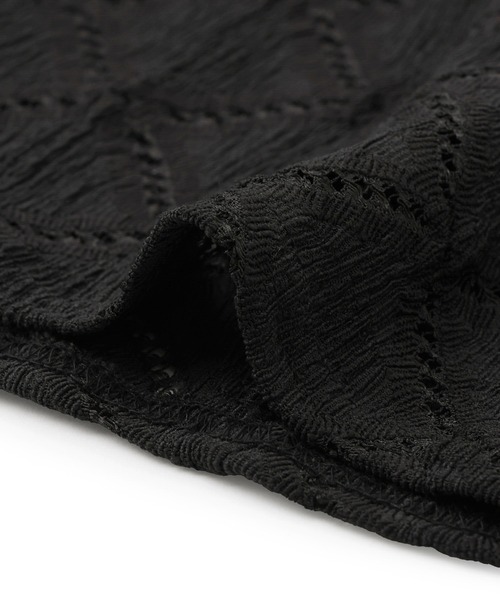 SALON adam et rope'（サロン アダム エ ロペ）の「Cafissiダイヤパターンスカート / セットアップ対応（スカート・レディース・ブラック/オフホワイト・FREE）」の18枚目の写真