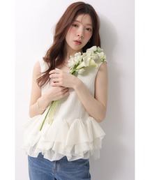 Rirandture（リランドチュール）の「チュールラッフルツィードトップス（シャツ/ブラウス）」