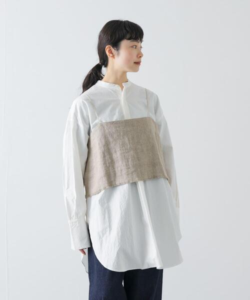 かぐれ（カグレ）の「セミウェットリネンキャミソール（その他トップス・レディース・ナチュラル/ブラック・FREE）」の12枚目の写真