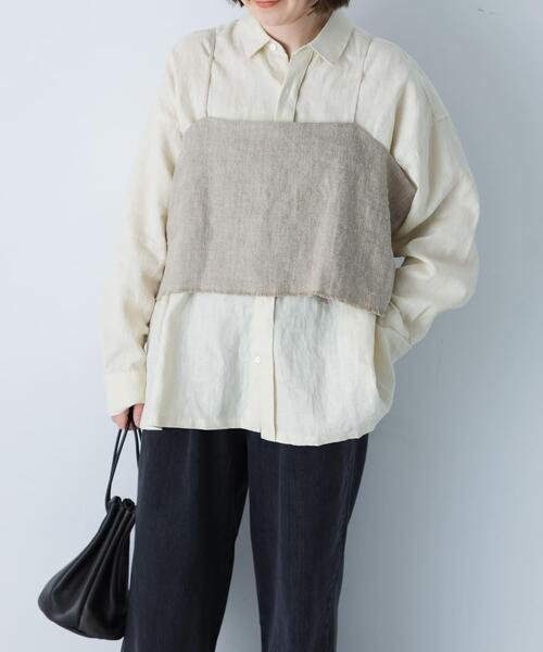 かぐれ（カグレ）の「セミウェットリネンキャミソール（その他トップス・レディース・ナチュラル/ブラック・FREE）」の16枚目の写真